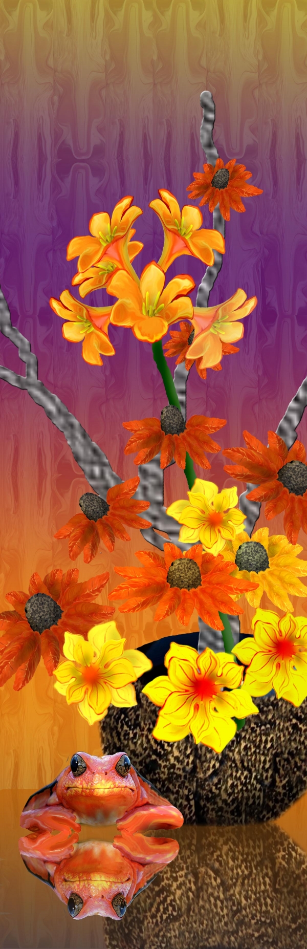 Creation of Froggy Flowers: Step 13